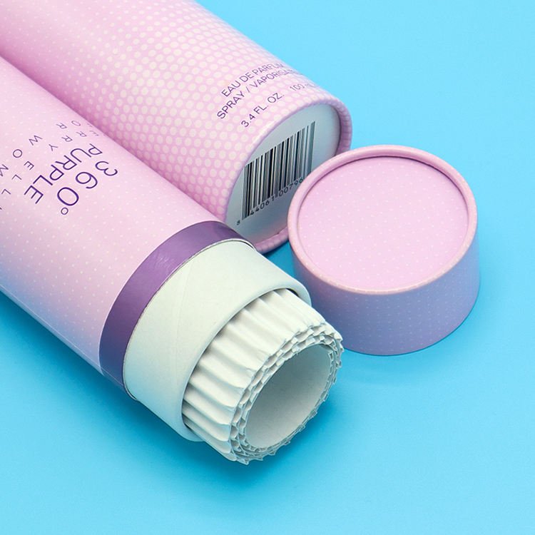 Customize New Paper Cardboard Tube Essential Oil Dropper 30ml Glass Bottle makeup Round Paper Tube Packaging