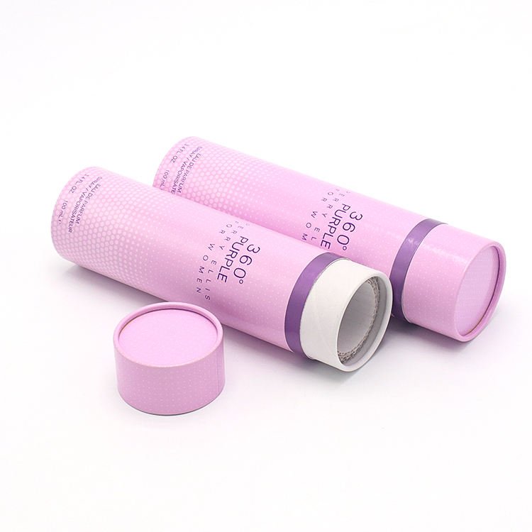 Customize New Paper Cardboard Tube Essential Oil Dropper 30ml Glass Bottle makeup Round Paper Tube Packaging