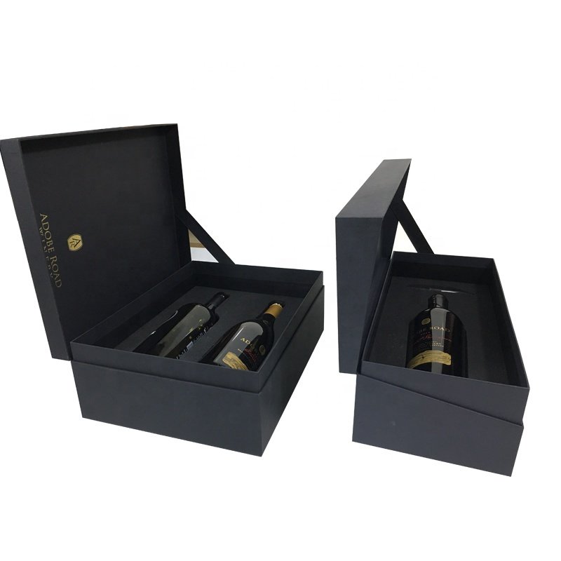 Custom Luxury Wine Shipping Box Display Cardboard Packaging Paper Rigid Gift Box Red Wine Box with Protective Cardboard Insert