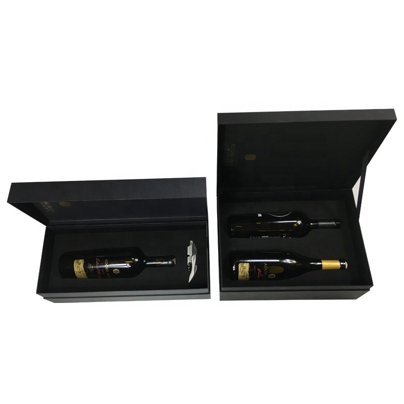 Custom Luxury Wine Shipping Box Display Cardboard Packaging Paper Rigid Gift Box Red Wine Box with Protective Cardboard Insert