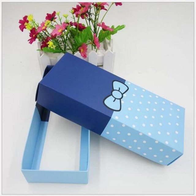 Eco Friendly brown Kraft Cardboard paper box baby socks Packaging Gift Boxes with lid