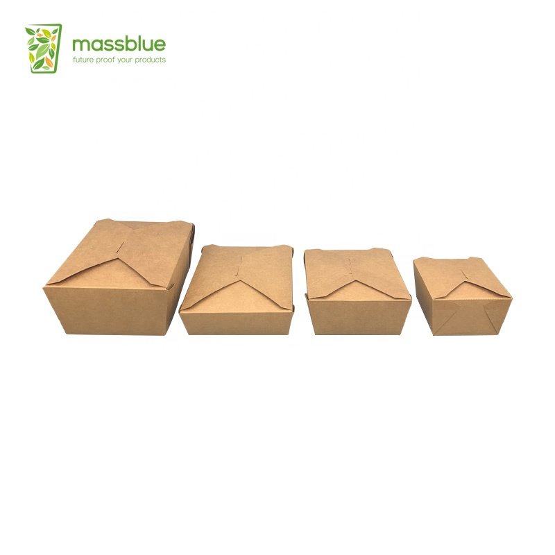 Disposable Take Out Salad Box Food Packaging Cardboard Boxes Take Away Paper Container