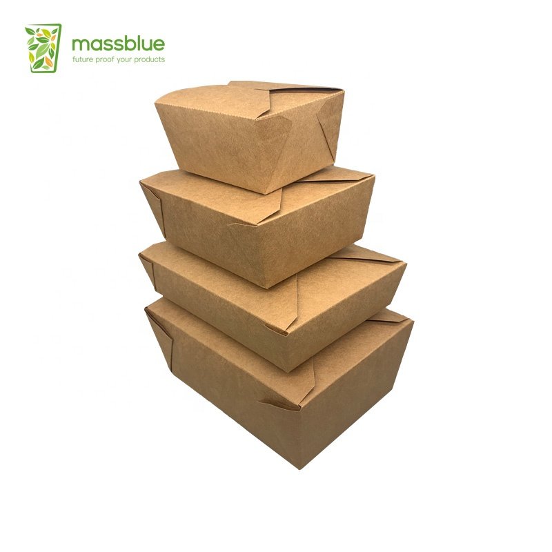 Disposable Take Out Salad Box Food Packaging Cardboard Boxes Take Away Paper Container