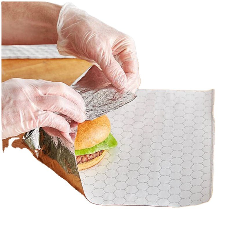 eco-friendly Custom Oil Proof Honeycomb Paper Wax Paper Custom Food Wrapping Paper sandwich for hamburger