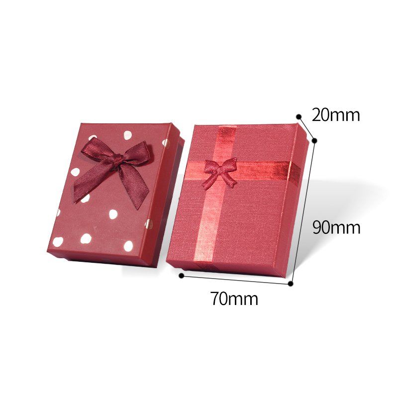 Drawer Base and lid jewelry box Jewellery Box Packaging Paper Ribbon Bowknot Customizable Logo Jewelry Set Boxes Wholesale ring packaging with custom logo
