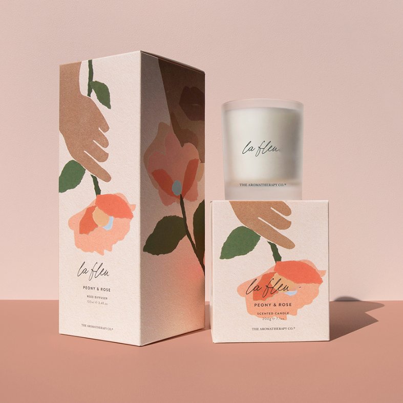 A Series Of Packaging Designs Color Flower Printing Cosmetic Square Candle Gift Cardboard Paper Boxes