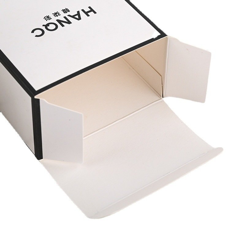 Small White Folding Carton Box Custom Packaging Boxes for Skincare Medicine Cosmetic Packaging Paper Boxes Packaging Gift Accept
