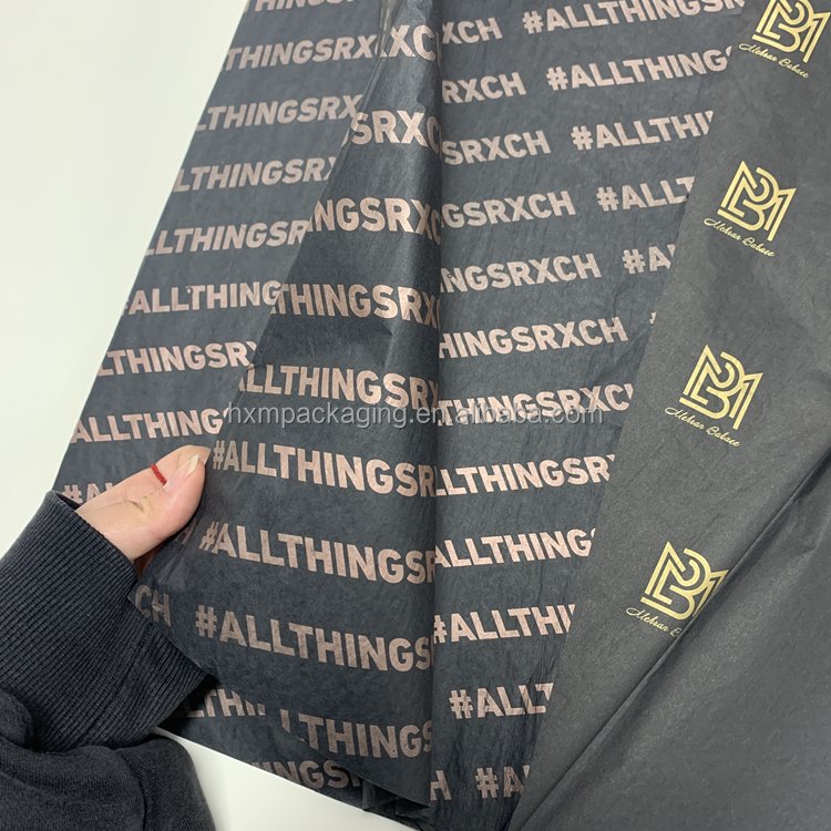 Custom printing custom tissue paper packaging for hair extension