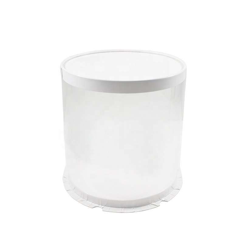 Wholesale PVC plastic transparent wedding cake box Hot sale luxury round clear cake boxes packaging