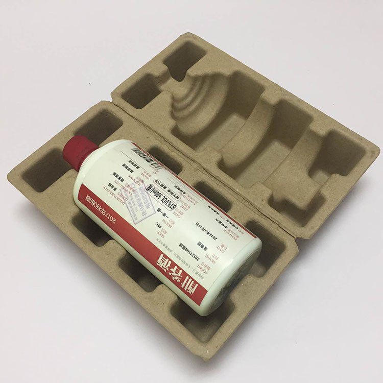 Compostable paper pulp packaging for wine shipping