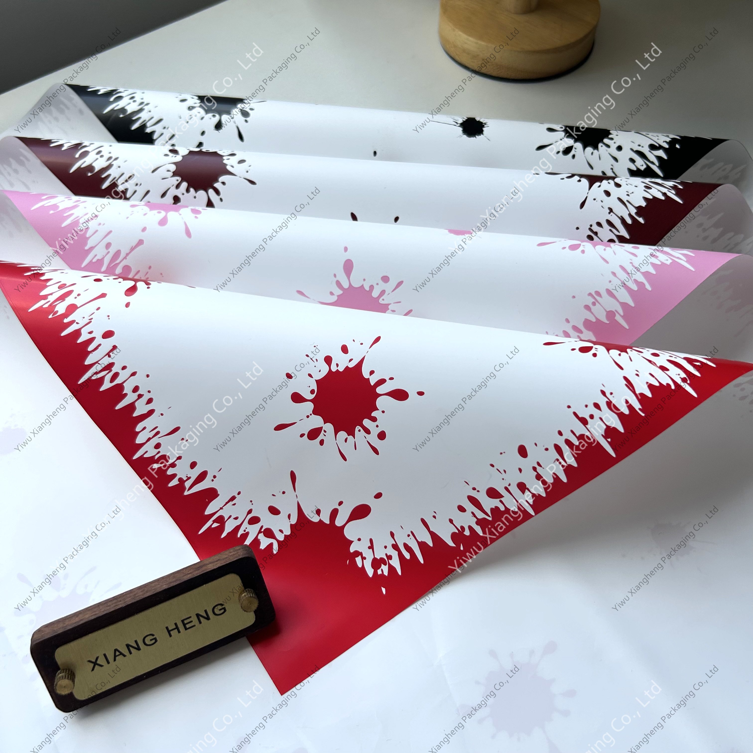 Halloween Design Korean Flower Wrapping Paper Crafts PE Plastic Packing Waterproof paper Halloween Wrapping Paper