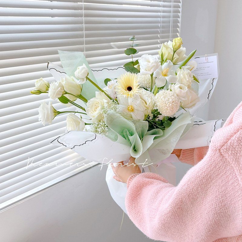 Waterproof Floral Wrapping Paper Sheets Fresh Flowers Bouquet Gift Packaging Korean Florist Supplies 20 Sheets/pack