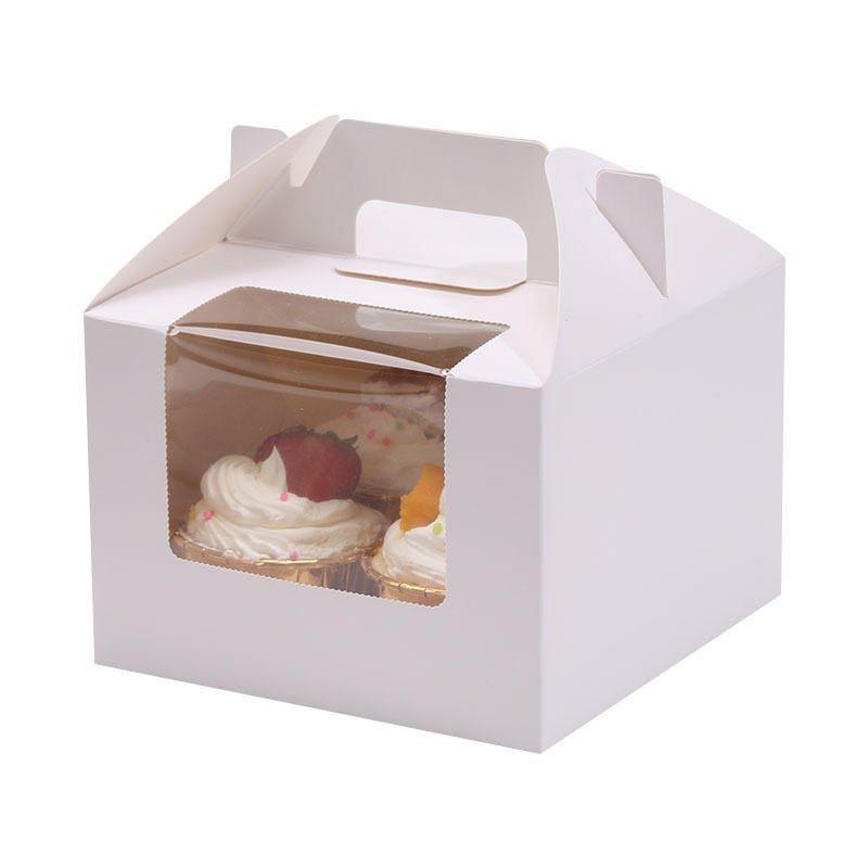 Customization cake box food grade Kraft Paper Packaging Box Folding Bakery Cake Dessert Box