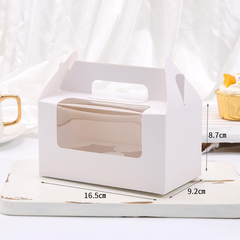 Customization cake box food grade Kraft Paper Packaging Box Folding Bakery Cake Dessert Box