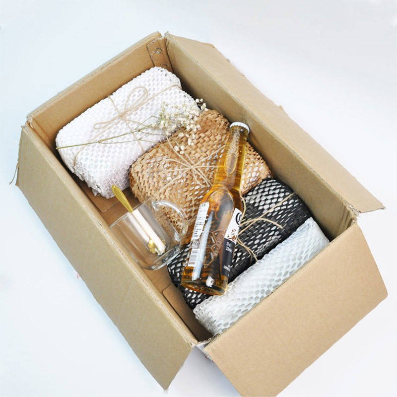 Honeycomb Paper Wine Bottle Protector Sleeves Prevent Friction Super Elastic Brown Paper Glassware Protection Net Cover