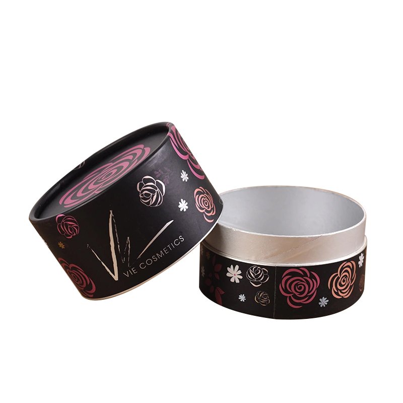 Eco round paper packaging tube for cosmetic box cylinder packaging box for cosmetics bottles