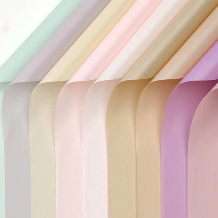 Wholesale Custom Cheap Korea Translucent Flower Packaging Paper Waterproof Multicolor Gift Wrapping Paper