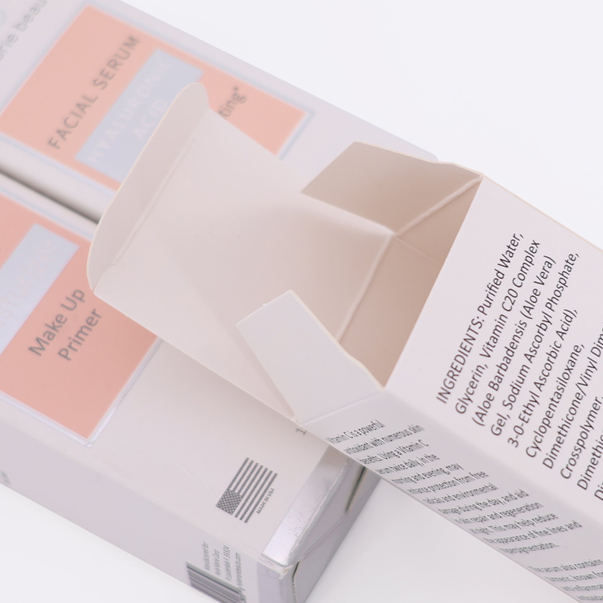 Custom Paper Box Packaging Foldable Coated Paper Packing Serum Packaging Box For Essential Oil Skin Care Products