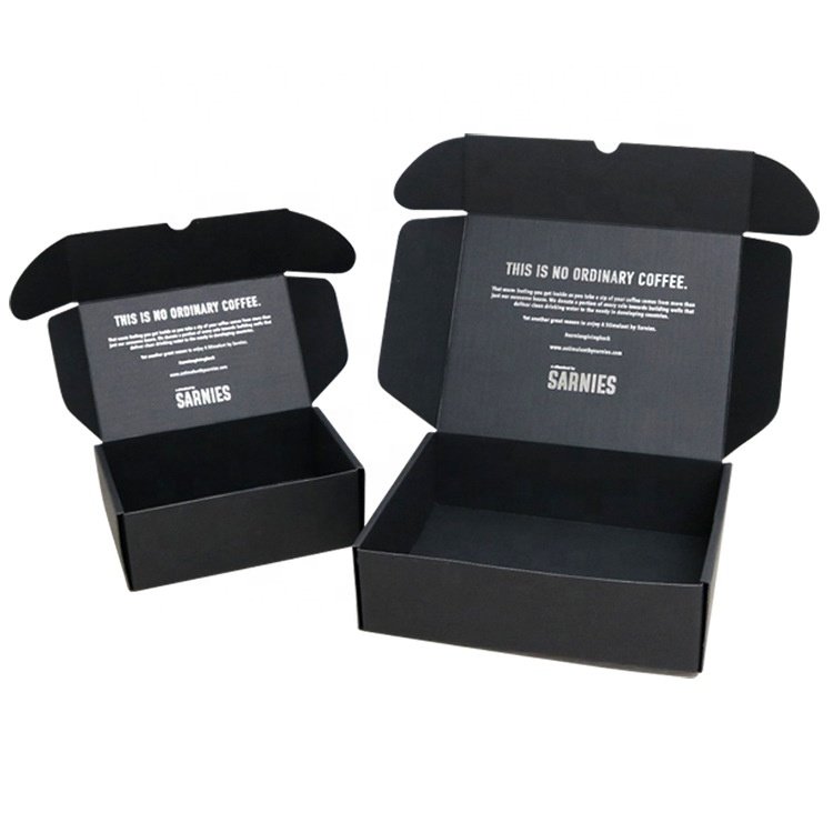Logo Custom Uv Printing Matt Black Color Hardboard Paper Custom Shipping Packaging Boxes