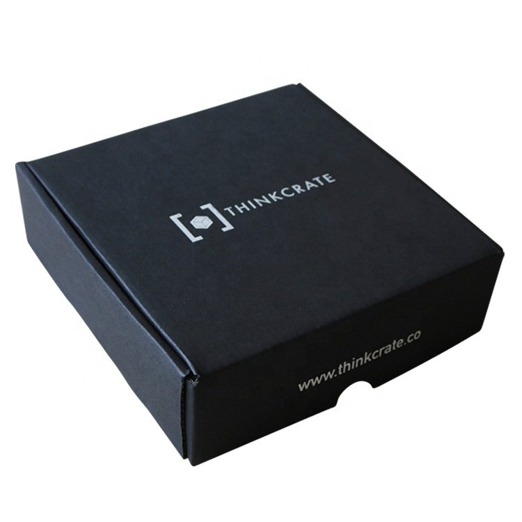 Logo Custom Uv Printing Matt Black Color Hardboard Paper Custom Shipping Packaging Boxes