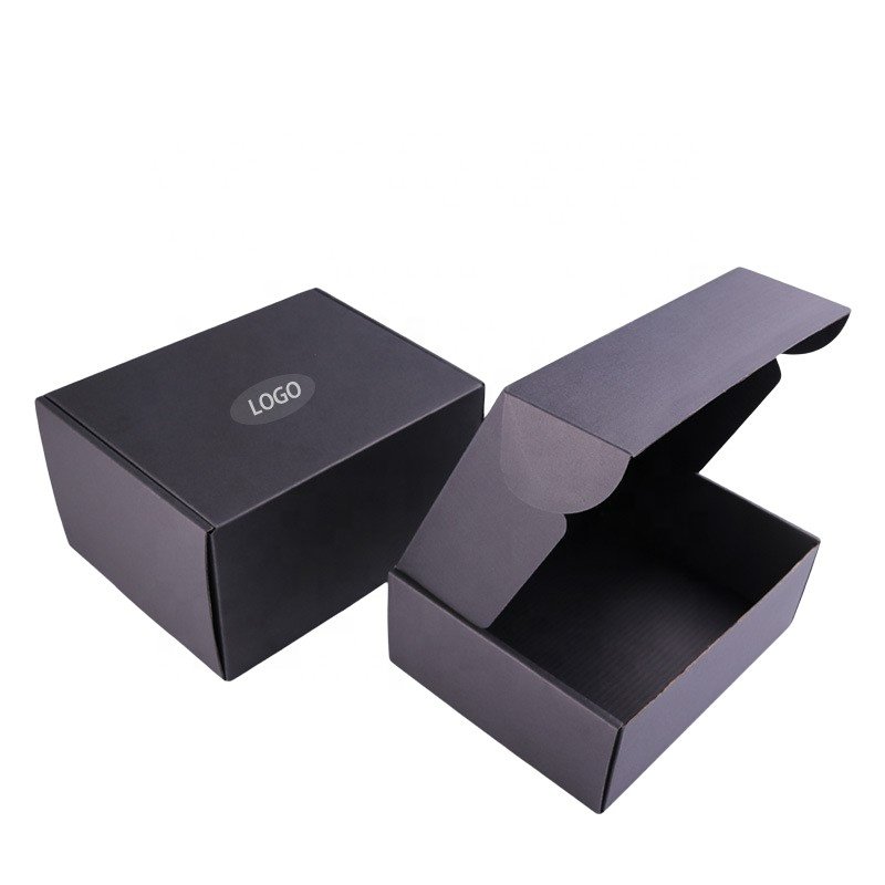 Logo Custom Uv Printing Matt Black Color Hardboard Paper Custom Shipping Packaging Boxes