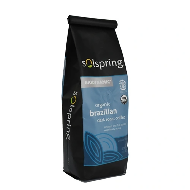 125g 250g 500g 1kg Bio Pla Biodegradable Black Coffee Bags With Your Own Logo Custom Paper Packaging Flat Bottom Coffee Bean Bag