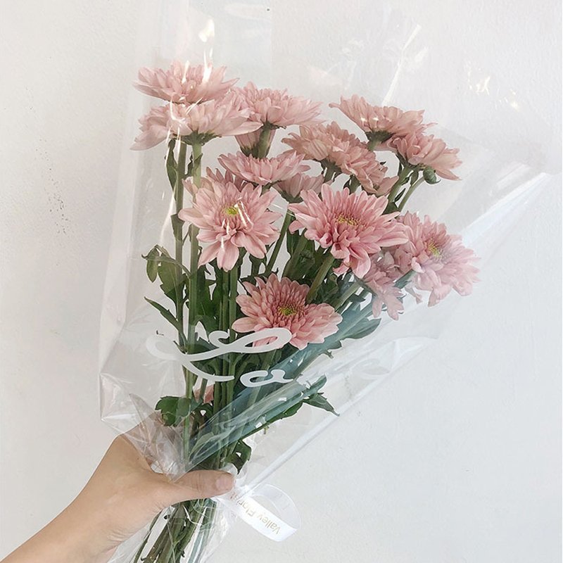 Omet Transparent Gift Personalized Tissue Paper Waterproof Floral Wrapping Paper Wrap Bouquet Warping Paper Flower Kertas Kado