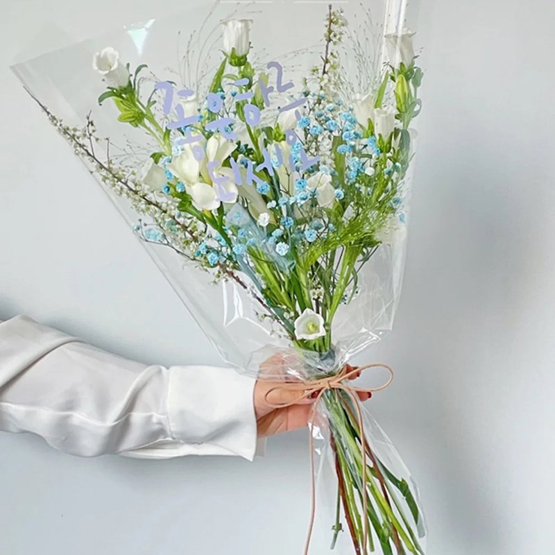 Omet Transparent Gift Personalized Tissue Paper Waterproof Floral Wrapping Paper Wrap Bouquet Warping Paper Flower Kertas Kado
