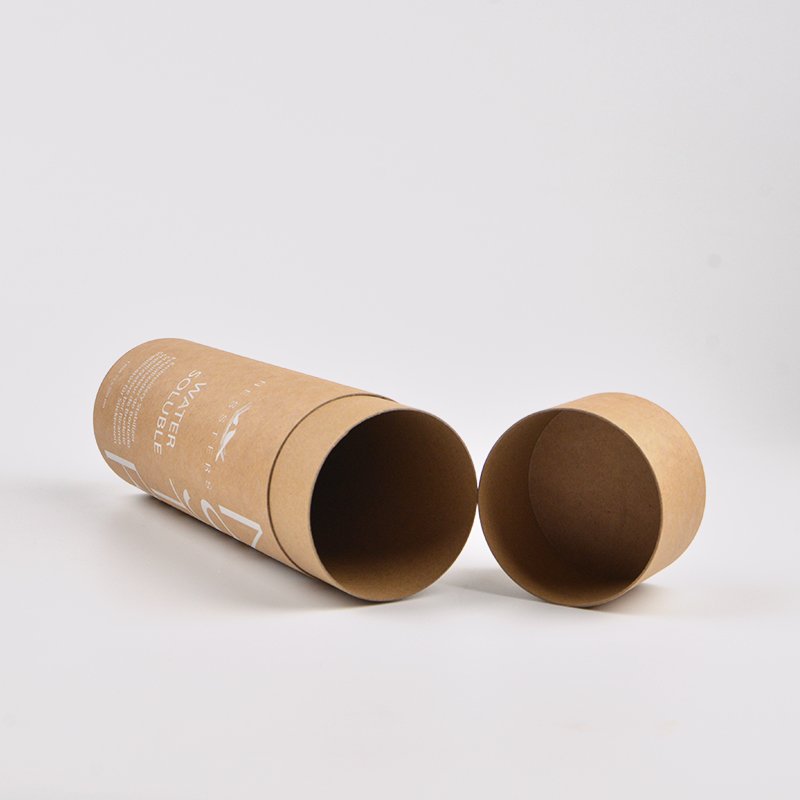 Recyclable Empty cylinder pack tube cosmetic packaging paper tube for shampoo