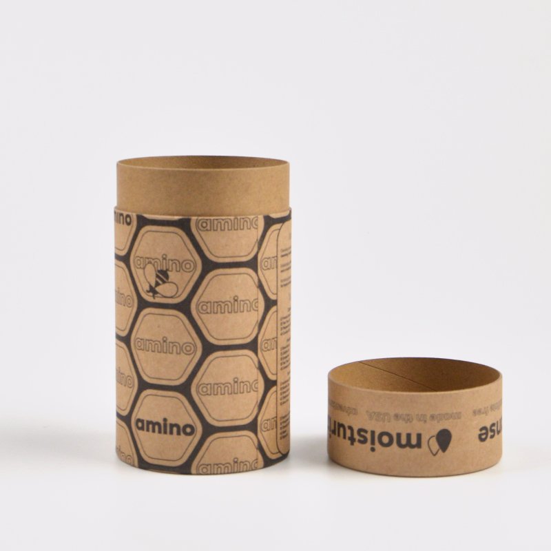 Recyclable Empty cylinder pack tube cosmetic packaging paper tube for shampoo