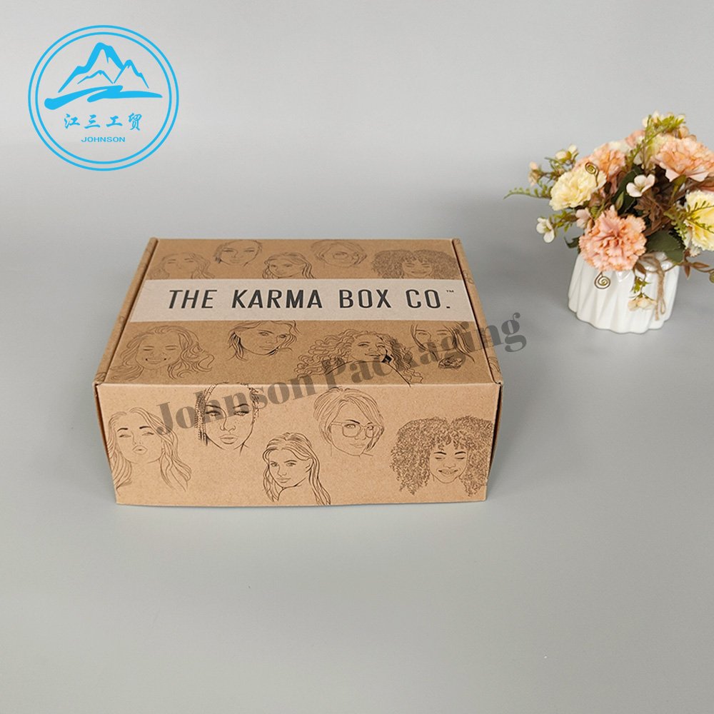 Hot-Sale Customized Recycled Kraft Paper Packaging Folding Mailer Corrugated Board Shipping Box with Logo Print
