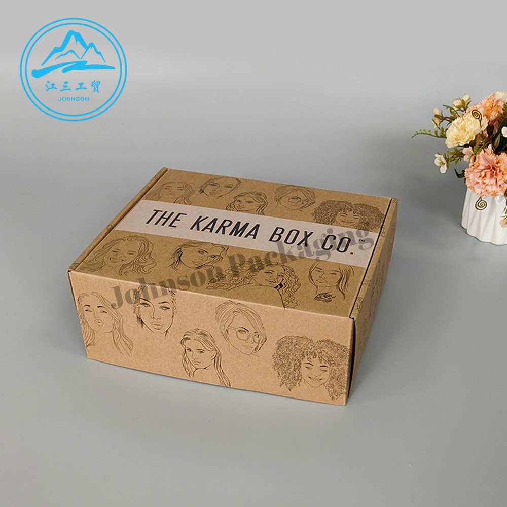 Hot-Sale Customized Recycled Kraft Paper Packaging Folding Mailer Corrugated Board Shipping Box with Logo Print