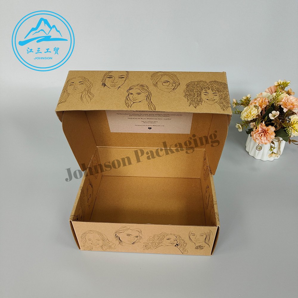 Hot-Sale Customized Recycled Kraft Paper Packaging Folding Mailer Corrugated Board Shipping Box with Logo Print