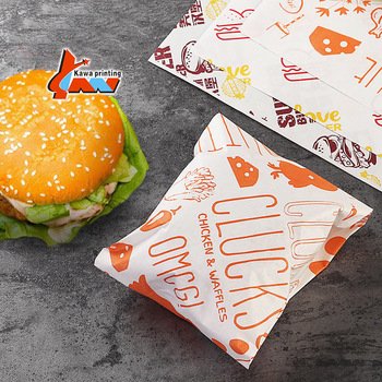 Food grade custom printed wrapping paper grease proof Wax paper for packaging