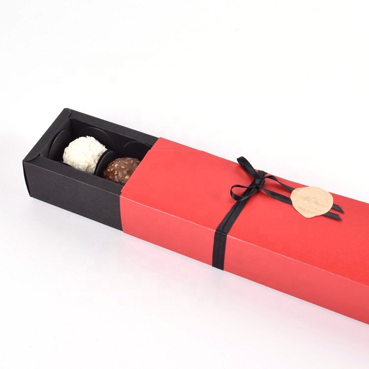 2024 Stock Chocolate Packaging Box Wholesale Pure Color Paper Box for Candy Storage