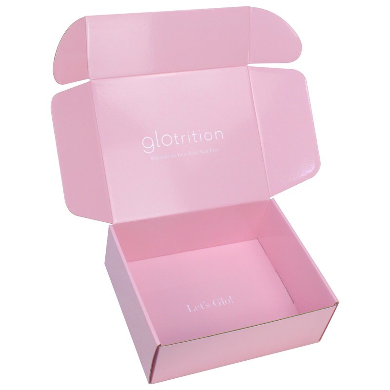 Packaging Pink Corrugated Paper Shipping Boxes Custom Printed Packaging Mailer Box With Logo