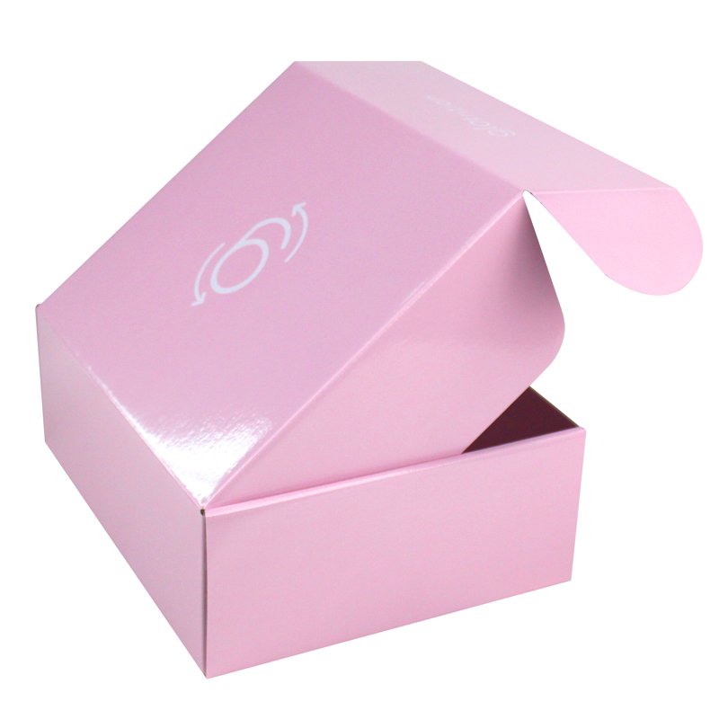 Packaging Pink Corrugated Paper Shipping Boxes Custom Printed Packaging Mailer Box With Logo