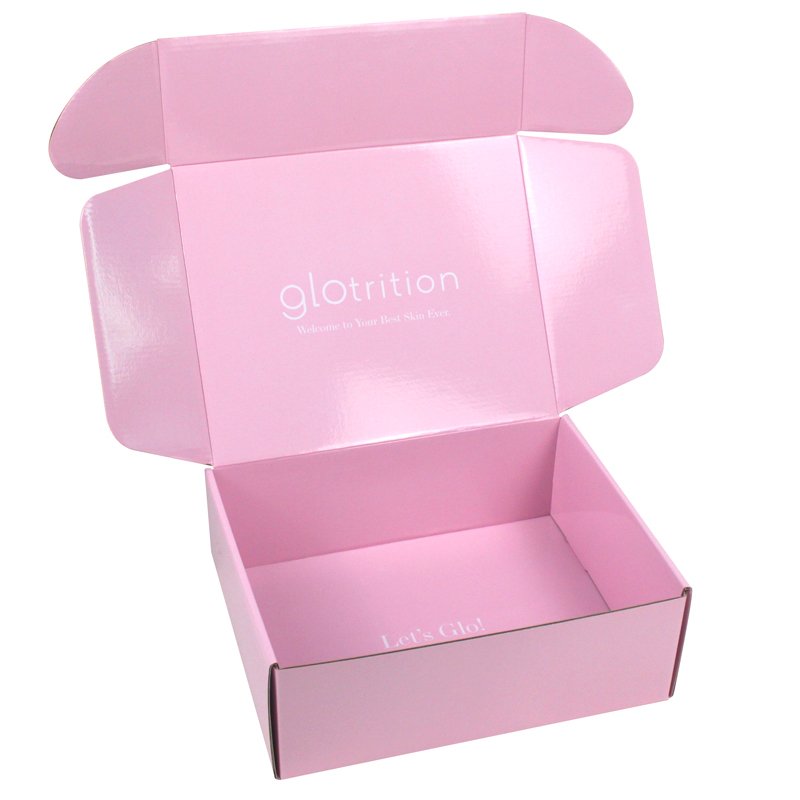 Packaging Pink Corrugated Paper Shipping Boxes Custom Printed Packaging Mailer Box With Logo
