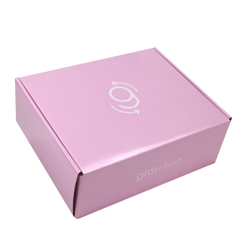 Packaging Pink Corrugated Paper Shipping Boxes Custom Printed Packaging Mailer Box With Logo