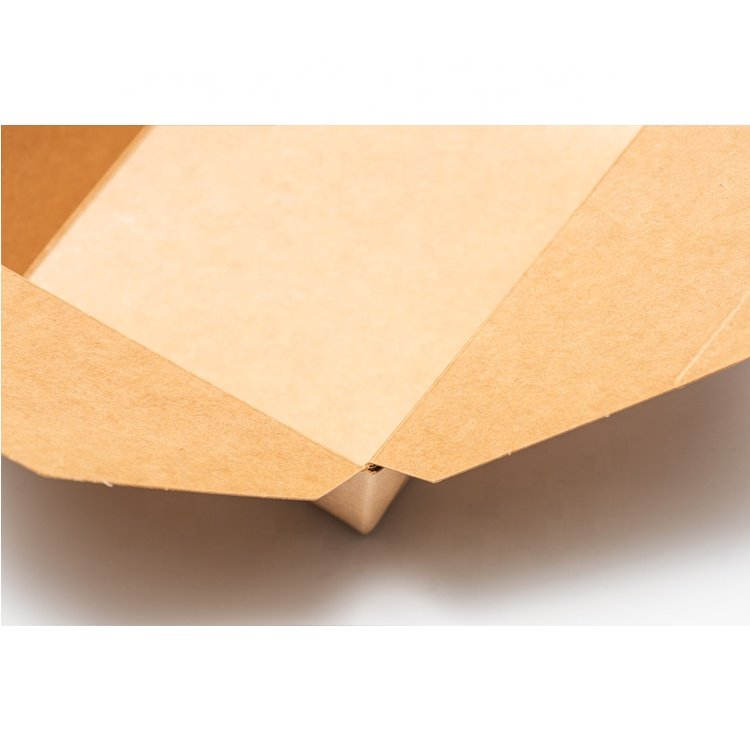 Brown Kraft Fast Food Packaging Container To Go Containers Food Disposable Takeaway Paper Food Box