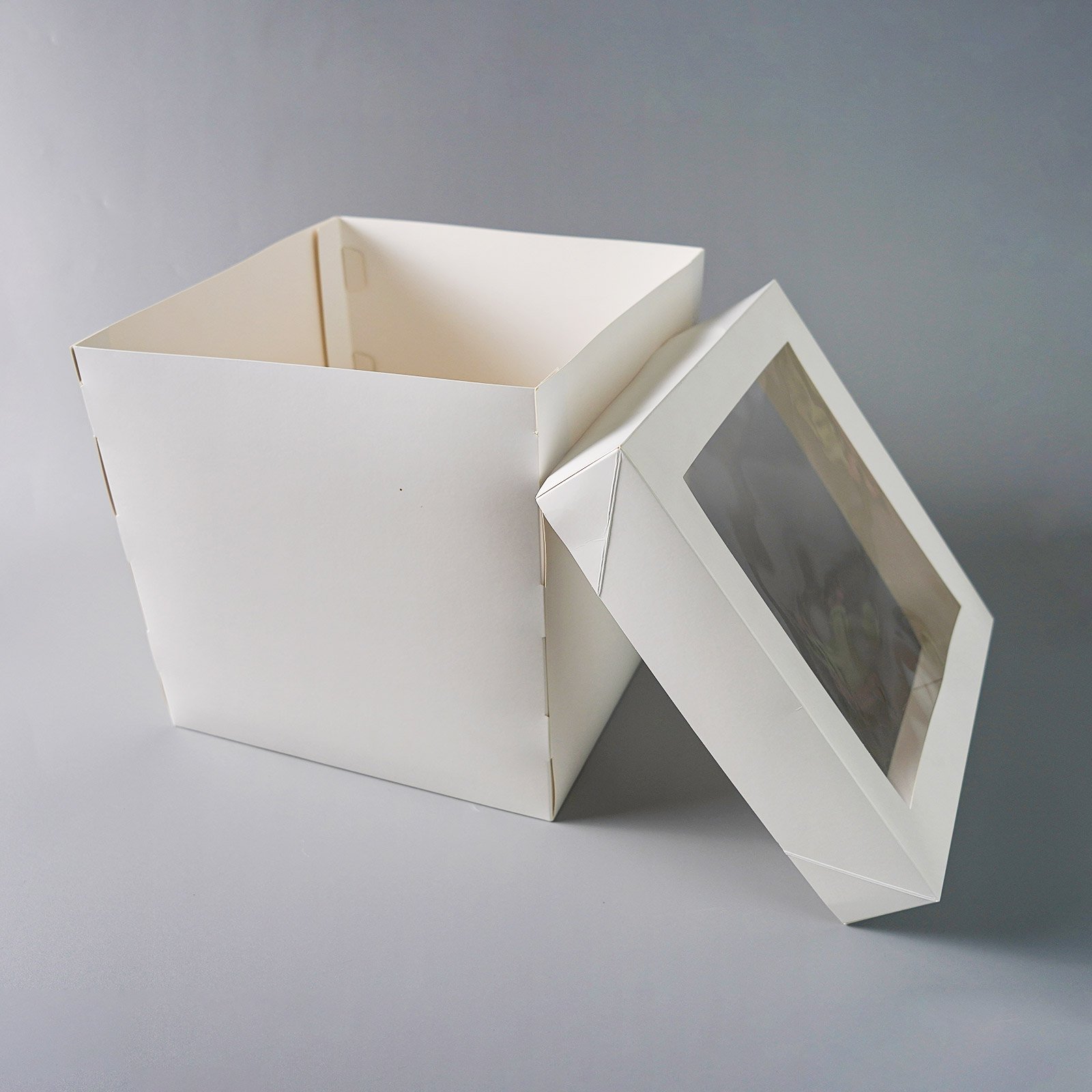 White Square Cheap Surprise Birthday Party Wedding Paper Cake Boxes For Cakes Wholesale