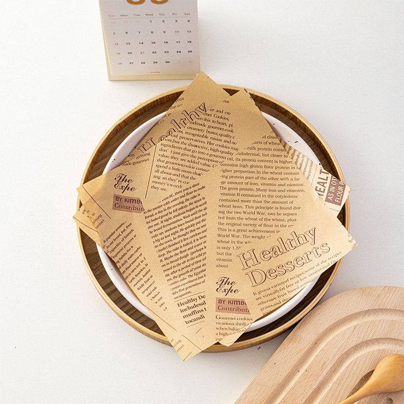 Custom Disposable Design Size Sandwich Burger Bread Packaging Paper Food Grade Burger Wrap Baking Paper