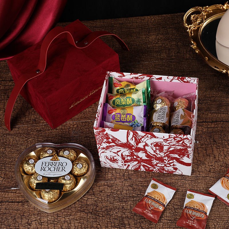 Custom Printing Wedding Gift Box for Sweets Candy Packaging Paper Gift Boxes With Ribbon Custom Boxes with Logo Packaging