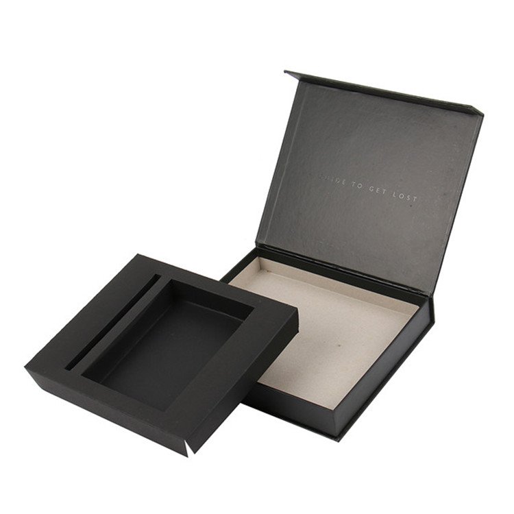 usb photo presentation packaging magnetic closure clamshell gift paper box