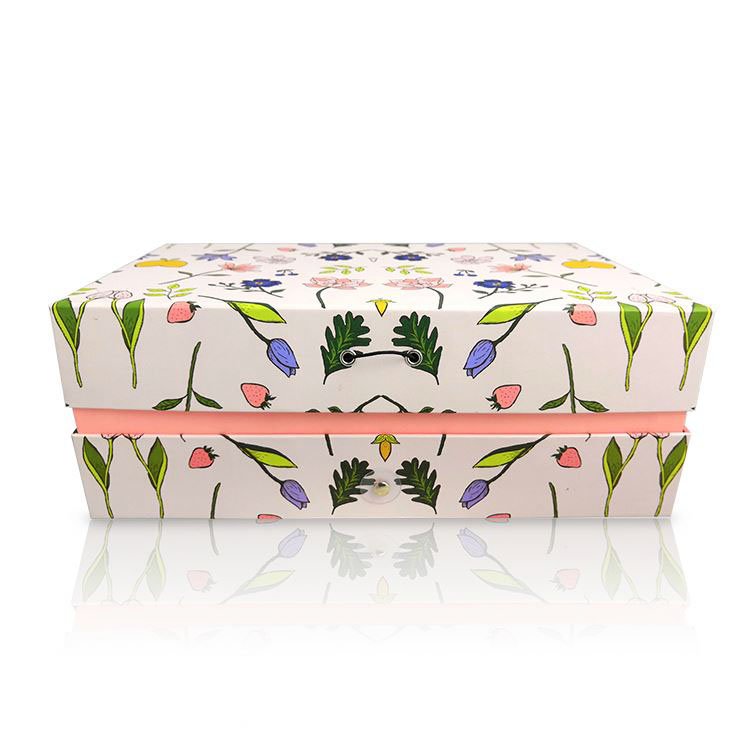 Custom Tabletop Makeup Box Packaging Cosmetics Display Storage Organizer Box Drawer With Mirror