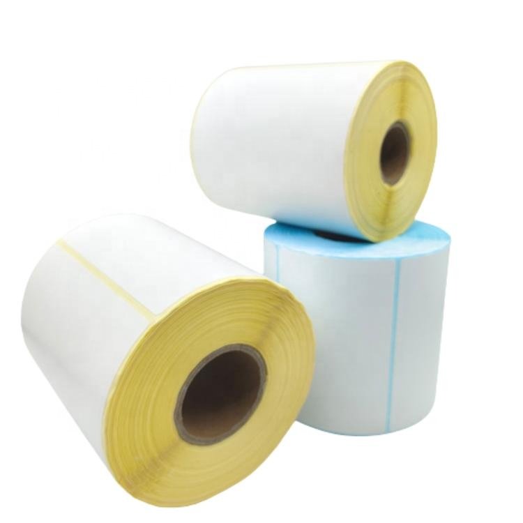 Blank Fanfold Labels Packaging Shipping Label Sticker Roll Flat Waterproof 100x150mm Custom Size 4*6 Inch Thermal Sticker