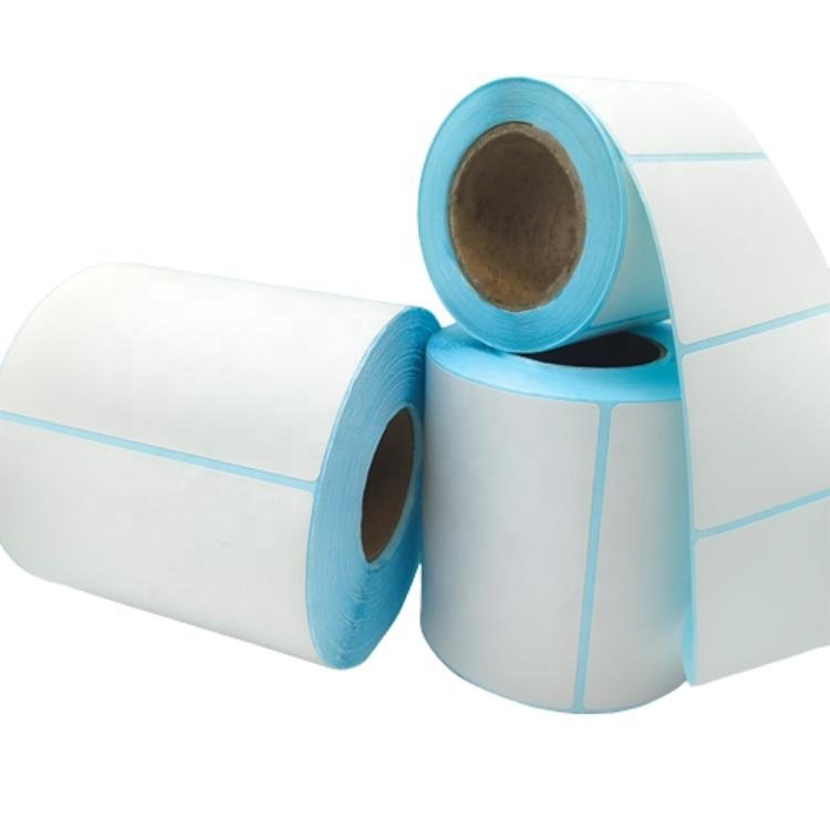 Blank Fanfold Labels Packaging Shipping Label Sticker Roll Flat Waterproof 100x150mm Custom Size 4*6 Inch Thermal Sticker