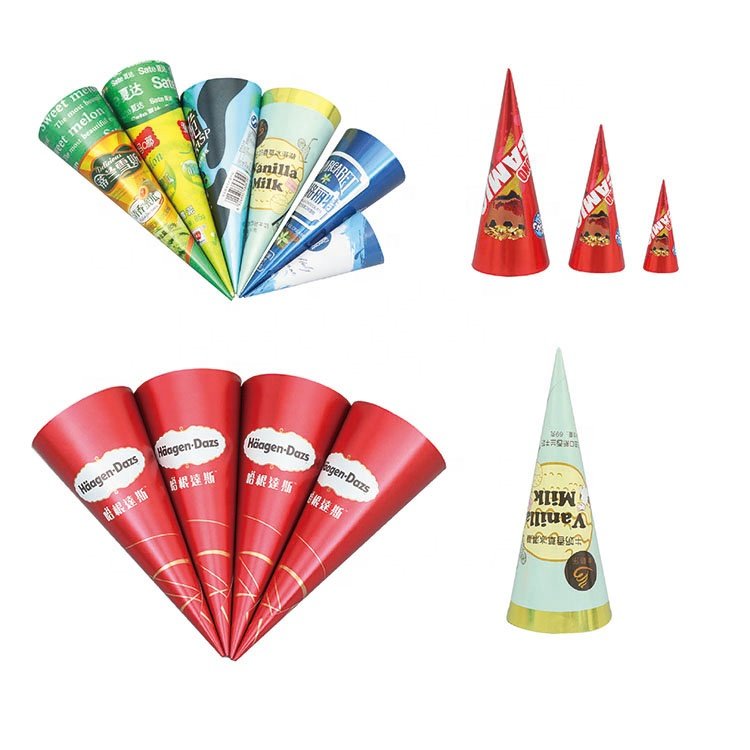 Disposable Paper cone sleeve for Temaki Sushi Packaging