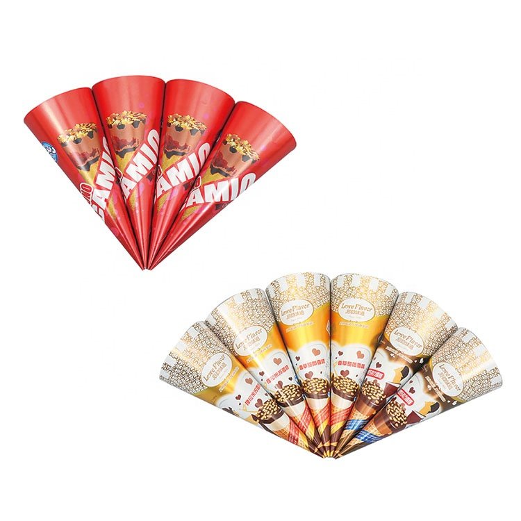 Disposable Paper cone sleeve for Temaki Sushi Packaging