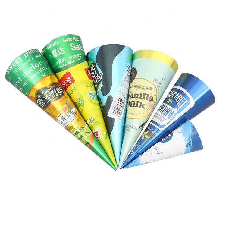 Disposable Paper cone sleeve for Temaki Sushi Packaging